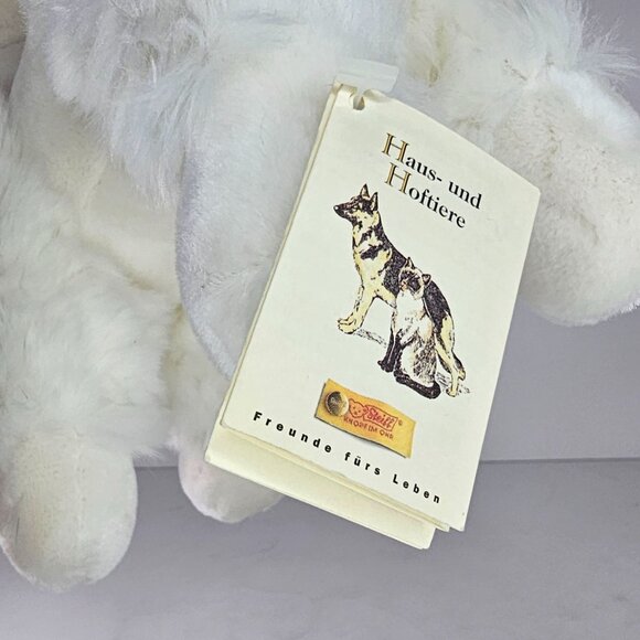 Steiff Mopsy Poodle Plush Dog White 079382 With Original Tags - Picture 7 of 14